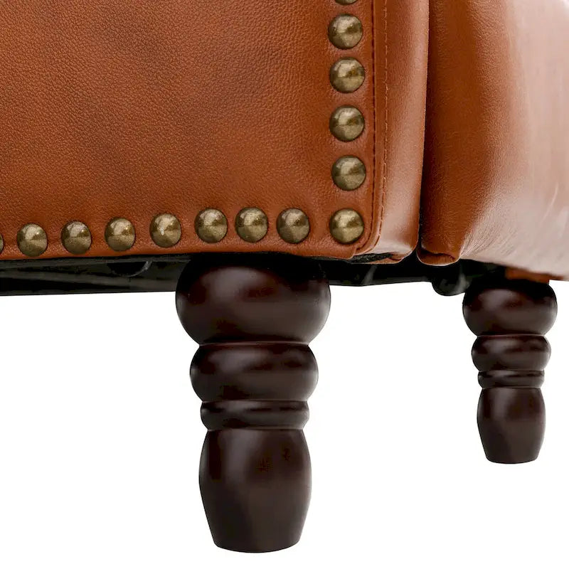 Fauteuil Inclinable en Cuir Véritable Chaises Confortables pour Salon