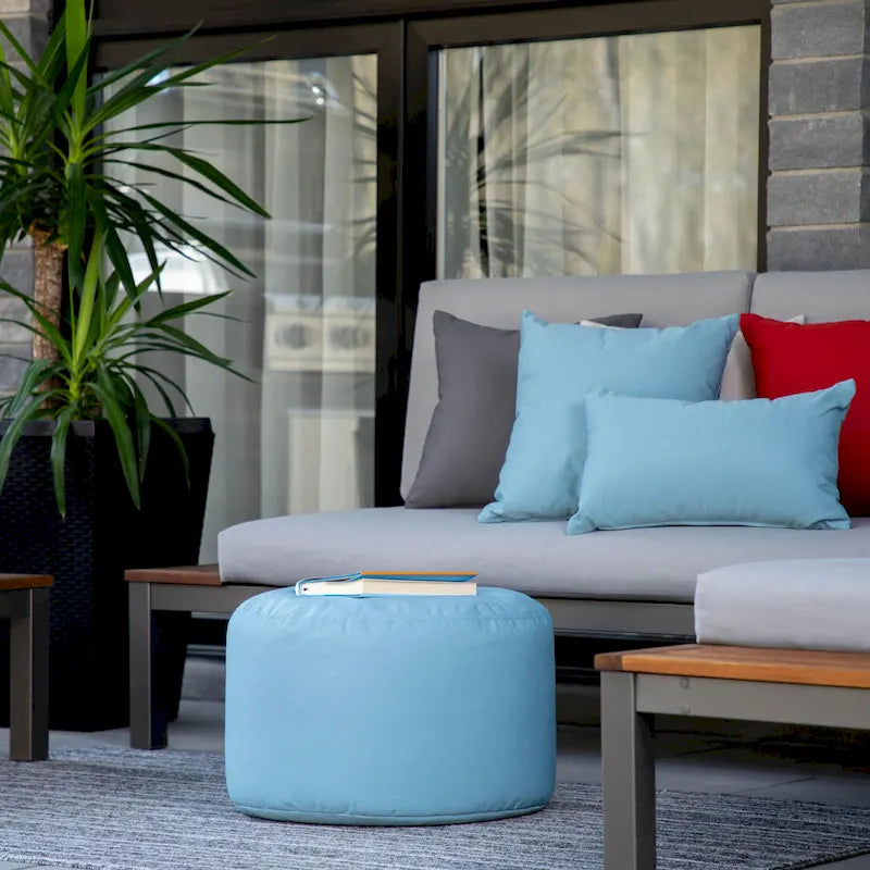 Pouf ottoman d'intérieur/extérieur Soleil