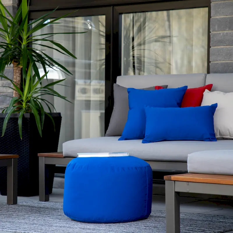 Pouf ottoman d'intérieur/extérieur Soleil