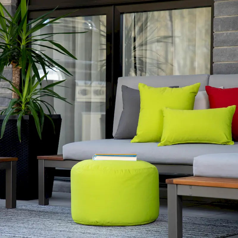 Pouf ottoman d'intérieur/extérieur Soleil