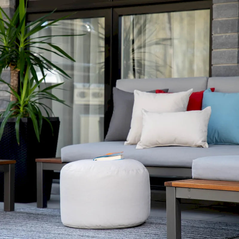 Pouf ottoman d'intérieur/extérieur Soleil