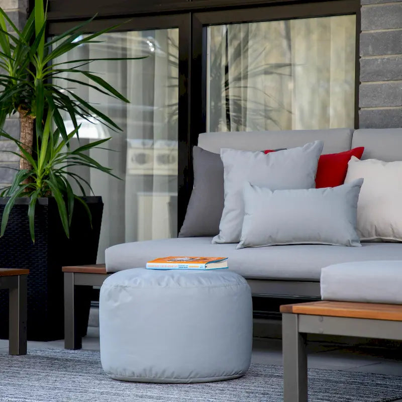 Pouf ottoman d'intérieur/extérieur Soleil