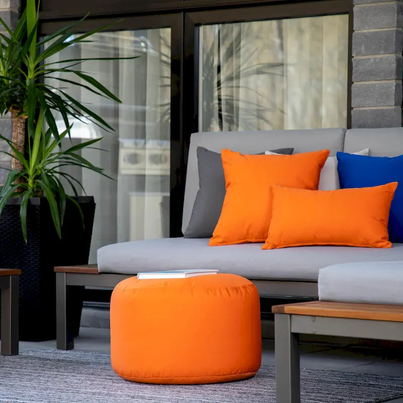 Pouf ottoman d'intérieur/extérieur Soleil