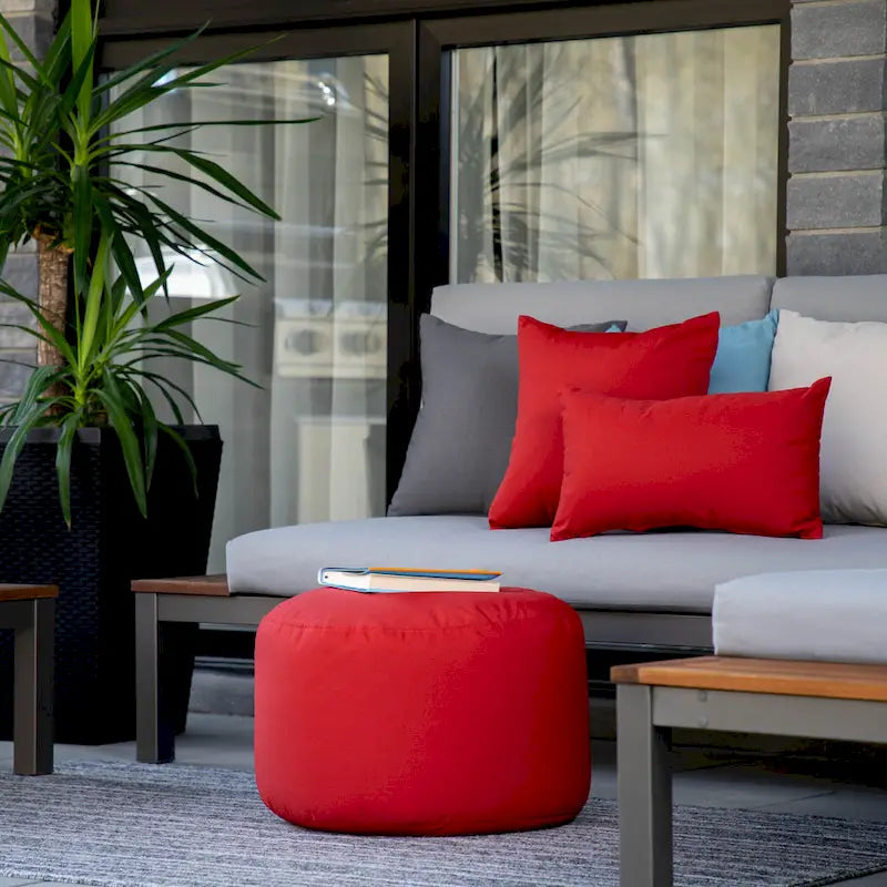 Pouf ottoman d'intérieur/extérieur Soleil