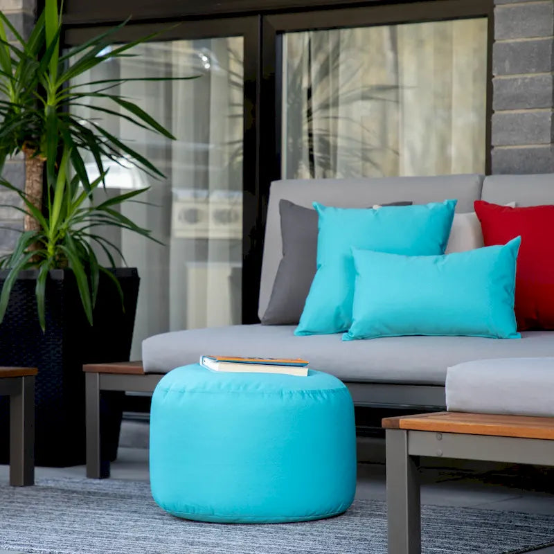 Pouf ottoman d'intérieur/extérieur Soleil