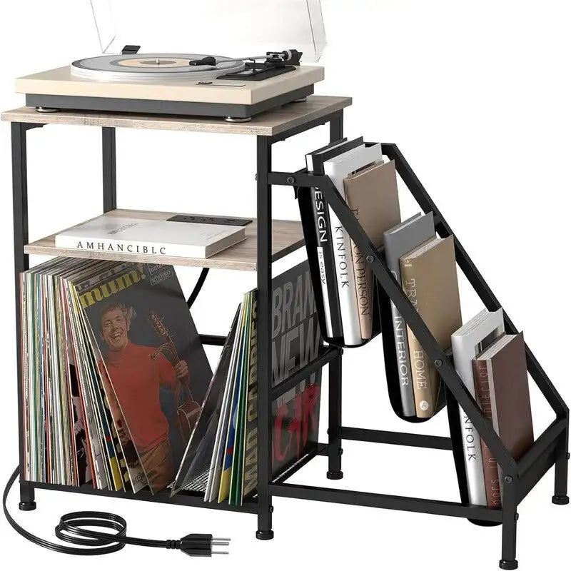 Meuble tourne-disque avec station de charge