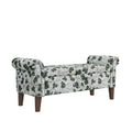 Banc de rangement ottoman Wallen avec accoudoirs arrondis traditionnels et clous décoratifs